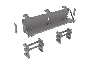 M4 welded hull rear spare tracks holders and storage shelf (Plastic model)