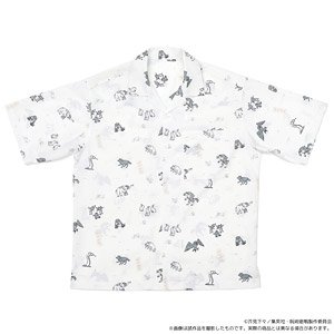 呪術廻戦 第2期 オープンカラーシャツ 伏黒の式神 【白】 (キャラクターグッズ)