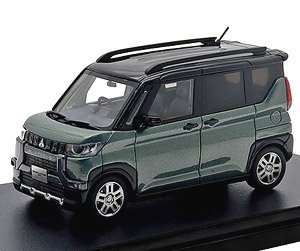 MITSUBISHI DELICA MINI T Premium (2023) アッシュグリーンメタリック/ブラックマイカ (ミニカー)