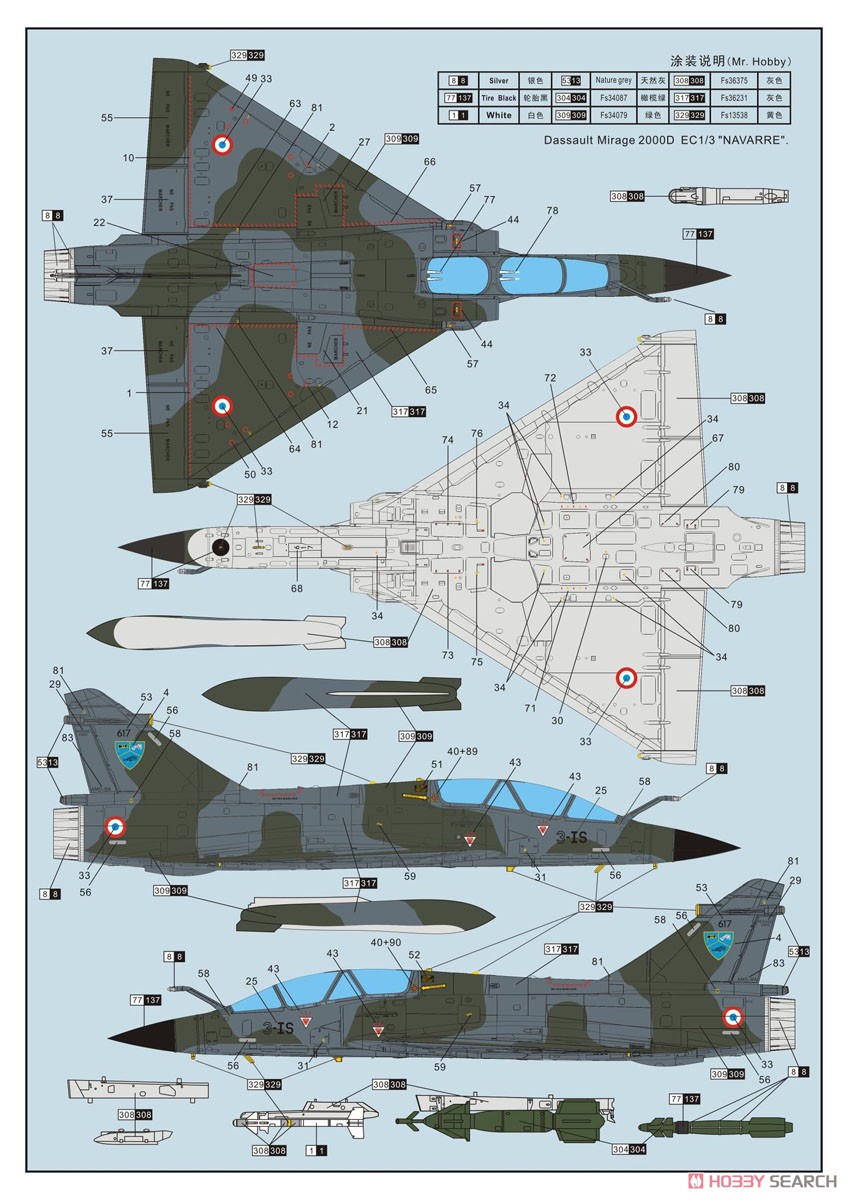 Dassault Mirage 2000D (Plastic model) Color2