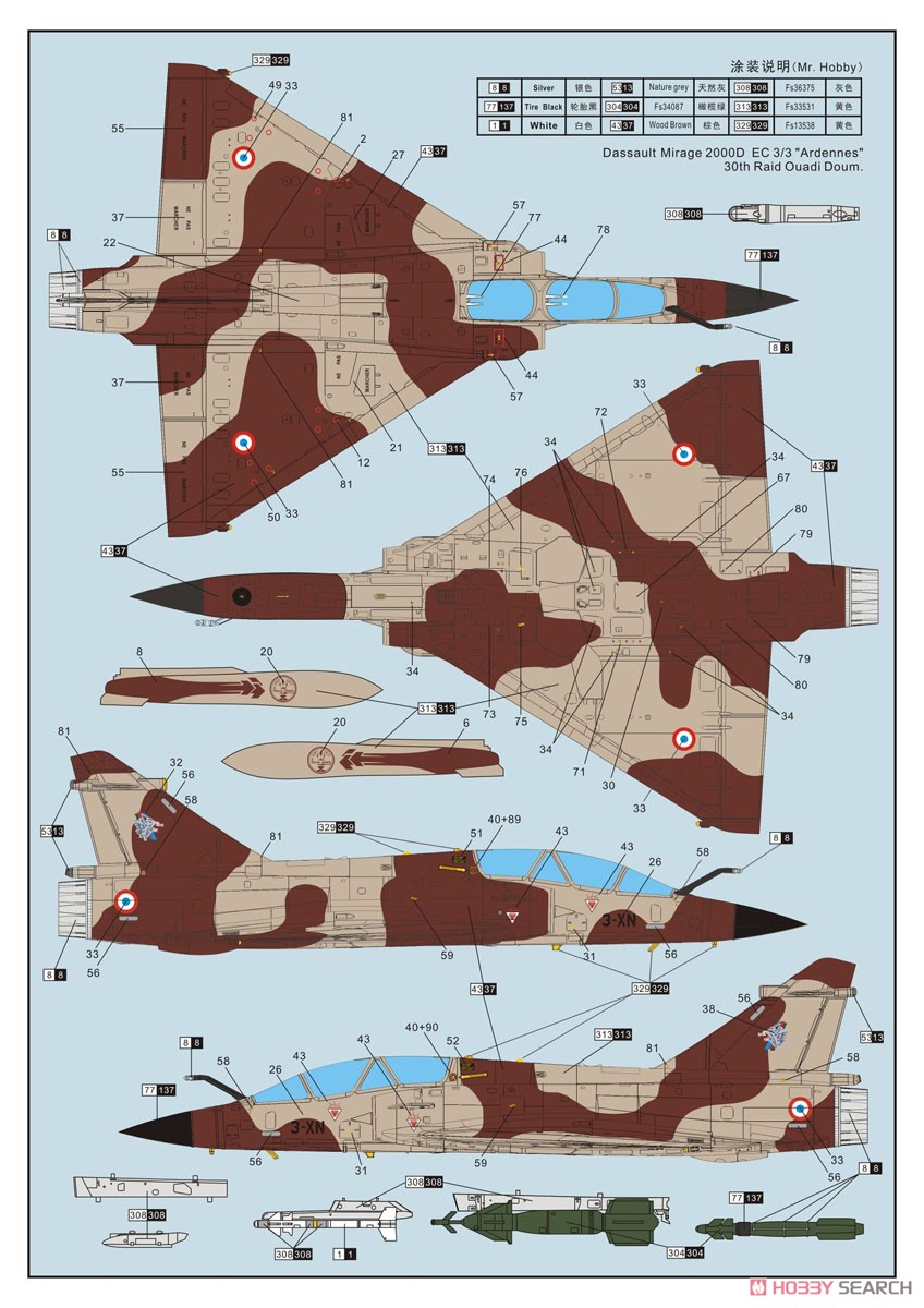 Dassault Mirage 2000D (Plastic model) Color3