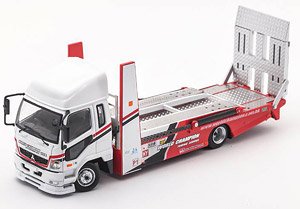 Mitsubishi FUSO Truck Double Decker Car Carrier Wei Chuan White / Red (Diecast Car)