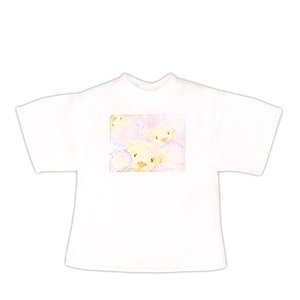 PNS Big Silhouette T-Shirt - Photo art - (White x bear) (Fashion Doll)