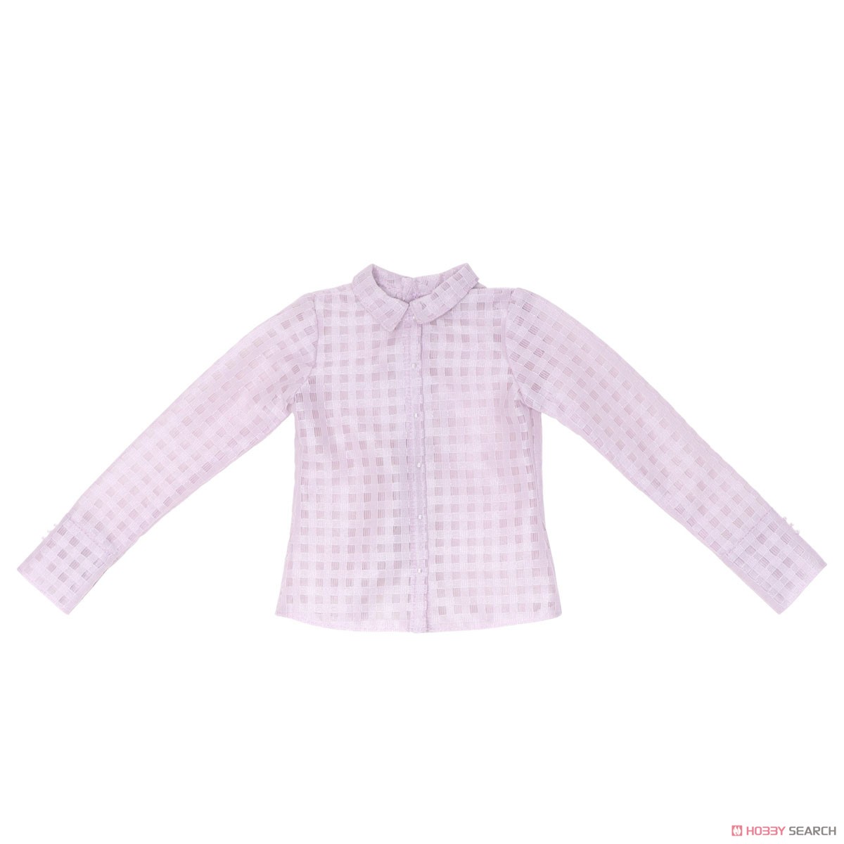 AZO2 The Luxual Sheer Check Blouse (Purple) (Fashion Doll) Item picture1