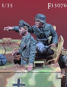 WWII ドイツ 武装親衛隊指揮官/装甲擲弾兵セット (2体入) (プラモデル)