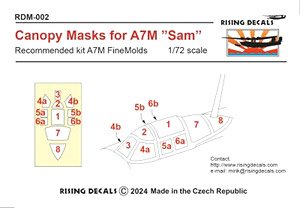 Canopy Masks for A7M `Sam` (for Fine Molds) (Plastic model)