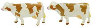 Diorama Collection Craft 074 Cattle (Cow) (Brown) (2) (Model Train)