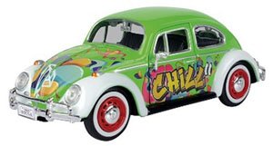 1966 Volkswagen Beetle Graffiti (Green) (Diecast Car)