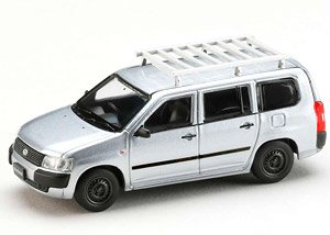 Toyota Probox Custom Version Silver Metallic w/Roofcarrier (Diecast Car)