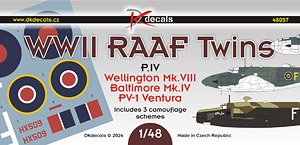 WWII RAAF Twins part.4 Wellington, Baltimore, Ventura (Decal)