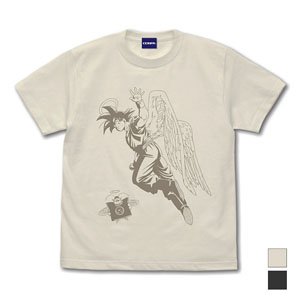 ドラゴンボールZ 孫悟空(天使)と界王 Tシャツ VANILLA WHITE S (キャラクターグッズ)