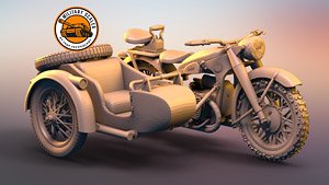 独・BMW R-12軍用サイドカー (プラモデル)