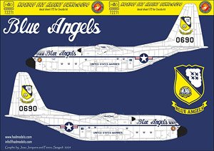 KC-130F Blue Angels Fat Albert 0690 decal sheet (for Zvezda) (Decal)