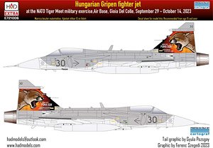 JAS-39 グリペン ハンガリー空軍 2023年タイガーミート デカール (デカール)