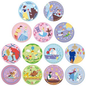 Disney Characters Biscuits with Embroidery Can Badge (Set of 12) (Shokugan)