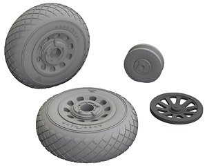 P-51B/C wheels diamond tread (Brassin) (for Eduard) (Plastic model)