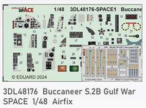 バッカニア S.2B 「湾岸戦争時」 「スペース」 内装3Dデカール w/エッチングパーツセット (エアフィックス用) (プラモデル)
