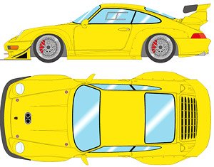 Porsche 911 (993) GT2 EVO 1998 スピードイエロー (ミニカー)