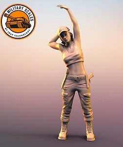 Military Girl No.11 Tank Top Statue (Plastic model)