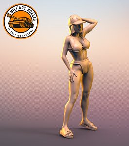 Military Girl No.15 Swimsuit Statue (Plastic model)