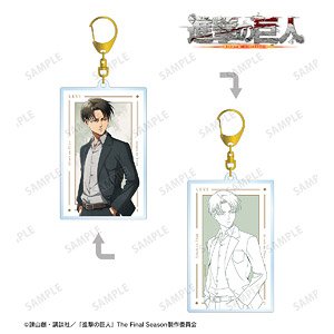 Attack on Titan [Especially Illustrated] Levi Walking & Watercolor Style Ver. Double Sided Big Acrylic Key Ring (Anime Toy)