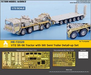 Slt-56 Tractor with 56t Semi Trailer Detail-up Set (for Trumpeter) (Plastic model)