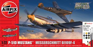P-51D Mustang vs Bf109F-4 Dogfight Double (Plastic model)