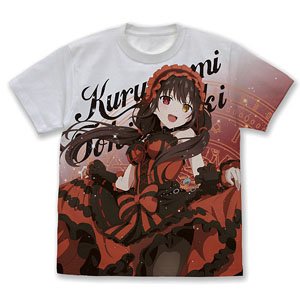 Date A Live V Kurumi Tokisaki Full Graphic T-Shirt New Spirit Ver. White M (Anime Toy)