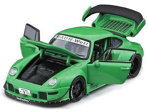 RWB 993 Green - Rotating display (Full Opening and Closing) (Diecast Car)