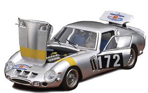 250 GTO #172 Silver - Rotating display (Full Opening and Closing) (Diecast Car)