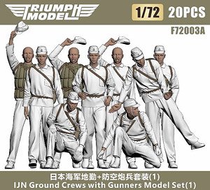 IJN Ground Crews with Gunners Model Set (1) (Set of 20) (Plastic model)