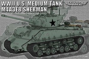 WWII U.S. Medium Tank M4A3E8 Sherman `Easy Eight` Mid Production w/T66 Tracks (Plastic model)