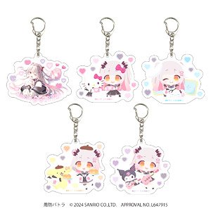 Acrylic Key Ring [Suou Patra x Sanrio Characters] 01 (Collabo Illust) (Set of 5) (Anime Toy)