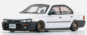 Toyota Corolla AE100 1996 White / Black Bumper (RHD) (Diecast Car)