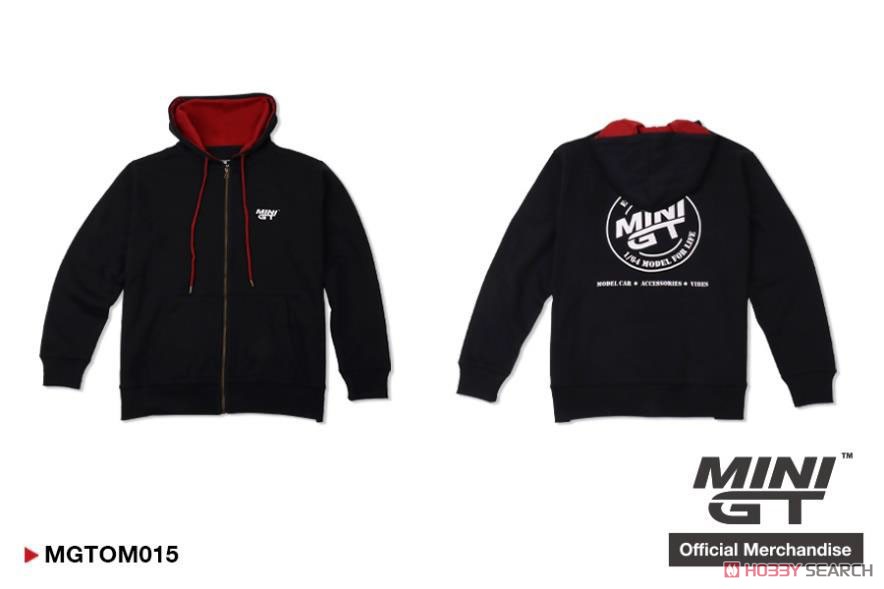 MINI GT Black Full Zip Sweatshirts (M Size) (Diecast Car) Item picture1
