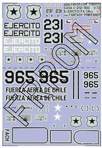 CASA C-212-300 Chile Army and Air Force (Decal)