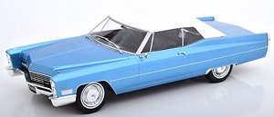 Cadillac DeVille Convertible 1967 with Softtop Light Blue Metallic / White (Diecast Car)