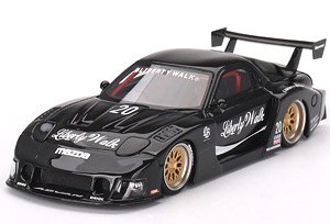 Mazda RX-7 LB-Super Silhouette Liberty Walk Black (RHD) (Diecast Car)