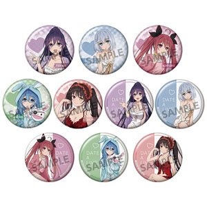 Date A Live V [Especially Illustrated] Trading Can Badge Night Wear Ver. (Set of 10) (Anime Toy)