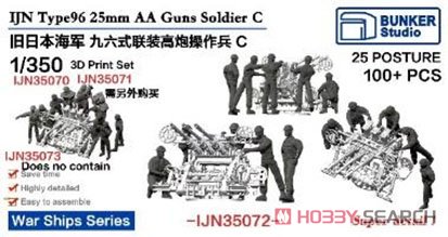 IJN Type96 25mm AA Guns Soldier C (25 Pose/100 Piece) (Plastic model) パッケージ1