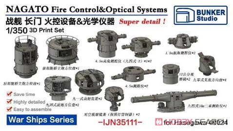 日本海軍 長門 火器管制装置 & 観測機器セット (ハセガワ用) (プラモデル) パッケージ1