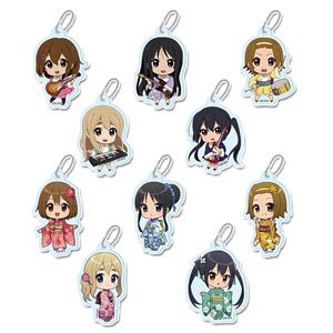 K-on! Puchichoko Trading Acrylic Key Ring [A] (Set of 10) (Anime Toy)