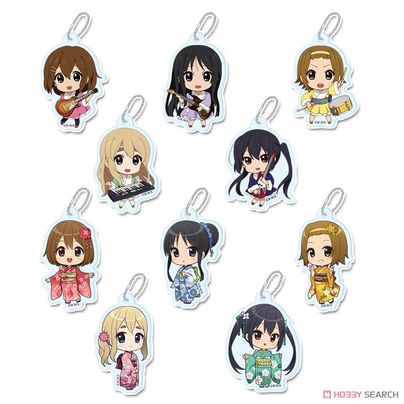 K-on! Puchichoko Trading Acrylic Key Ring [A] (Set of 10) (Anime Toy) Item picture1