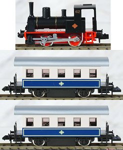 Pocket Line Series Steam Locomotive, Black (Chibi-loco Set `Steam Locomotive of Fairyland`) (3-Car Set) (Model Train)