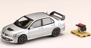 Mitsubishi Lancer Evolution 8 MR GSR Cool Silver Metallic w/Engine Display Model (Diecast Car)