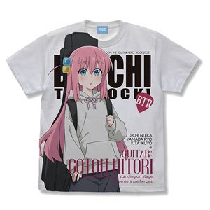 Animation [Bocchi the Rock!] [Especially Illustrated] Hitori Gotoh Full Graphic T-Shirt Street Fashion White M (Anime Toy)