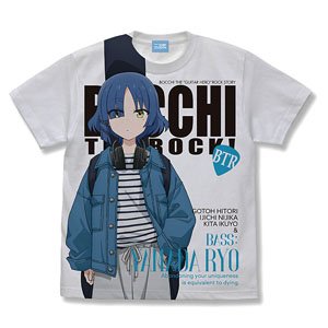 Animation [Bocchi the Rock!] [Especially Illustrated] Ryo Yamada Full Graphic T-Shirt Street Fashion White S (Anime Toy)