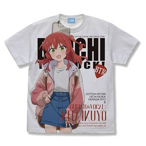 Animation [Bocchi the Rock!] [Especially Illustrated] Ikuyo Kita Full Graphic T-Shirt Street Fashion White XL (Anime Toy)