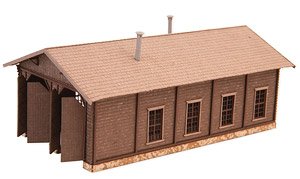 63025 (N) Laser Cut `Bergun` Locomotive Shed (Unassembled Kit) (Model Train)