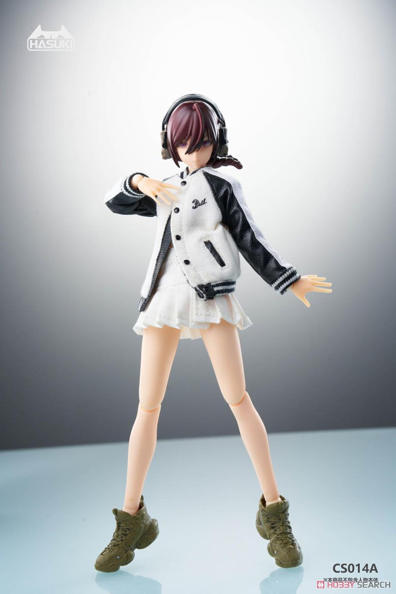 CS014A Stadium Jumper + Skirt Set for 1/12 Action Figure (White) (Fashion Doll) Other picture2